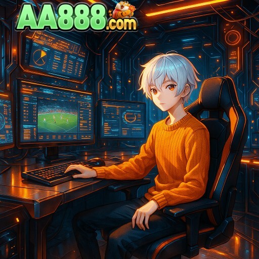 Imagem promocional da AA888 apresentando a plataforma e seus recursos